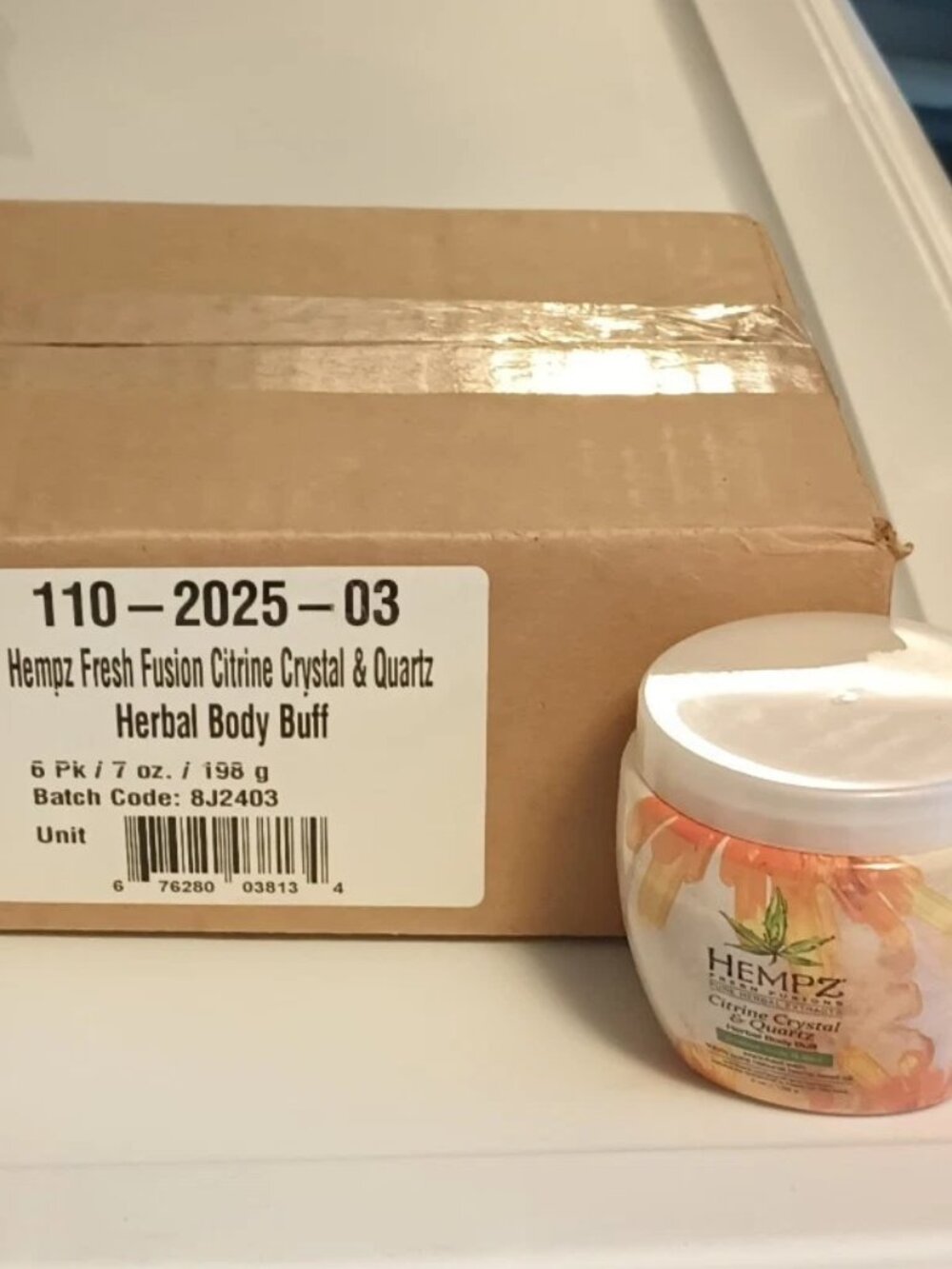 NEW Hempz Citrine Crystal & Quartz Herbal Body Buff - 7 oz CASE (6)